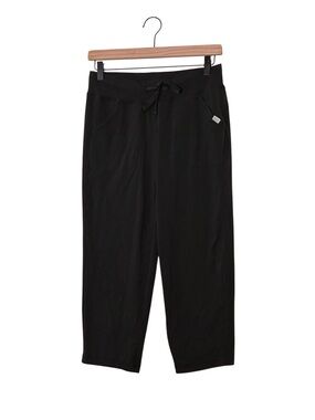Athletic Works | Black capri cotton drawstring waist lounge athletic pants XS